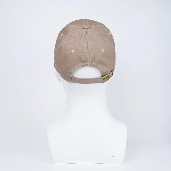 Unisex Structured Coffee Baseball Cap Cotton Fits Washed Denim Adjustable Hat - Picture 3 of 7